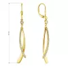 Pozlátené strieborné náušnice visiace dlhé 11540.1