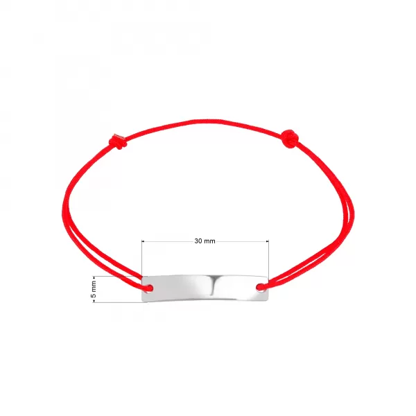 Textilný náramok červený so striebornou ozdobou 13055.3 red