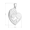 Strieborný prívesok srdce matka a dieťa 64002
