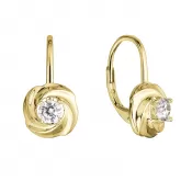 Pozlátené strieborné náušnice so zirkónom 11507.1 crystal