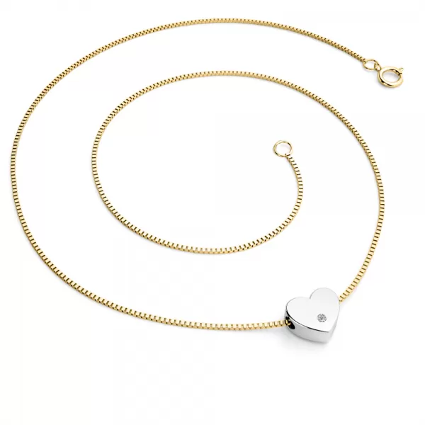 Náhrdelník s diamantom 10979-NH01-ZLB-DIA