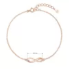 Pozlátený strieborný ROSE náramok nekonečno 63010 rose