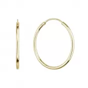 Pozlátené strieborné náušnice kruhy 61003