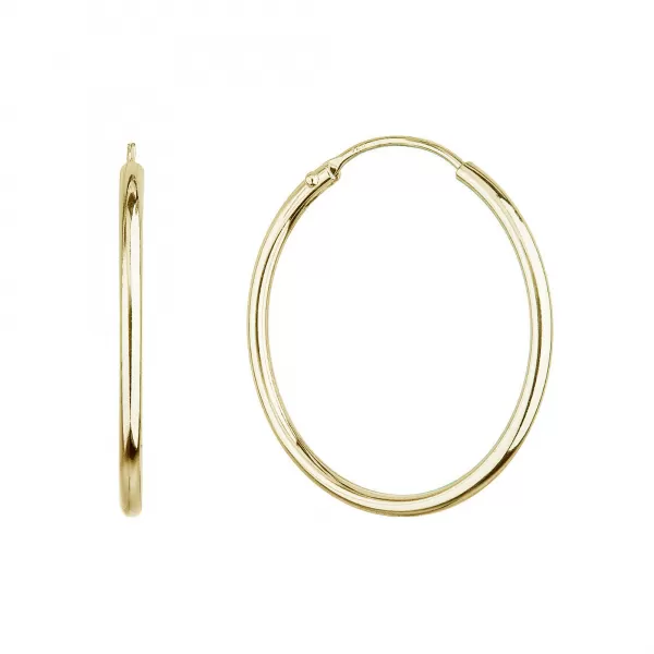 Pozlátené strieborné náušnice kruhy 61003