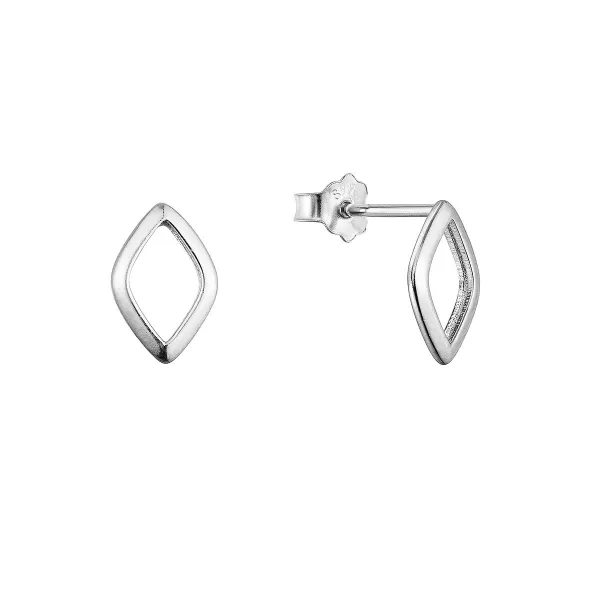 Strieborné náušnice geometrický tvar 61039