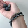Náramky s minerálnymi kameňmi labradorite, jaspis 43043.3 čierny