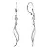 Strieborné náušnice visiace dlhé vlnky 11541.1