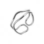 Strieborný prsteň dvojitý 65012 UNI