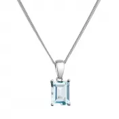 Strieborný náhrdelník s pravým minerálnym kameňom modrý 12092.3 sky topaz