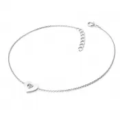 Dámsky náramok z bieleho zlata 0,045 ct prírodný diamant 585/1000, 10874-NR02-B-DIA