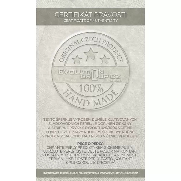 Perlový náramok z riečnych perál so zapínaním zo 14 karátového zlata 923010.3/9267A grey