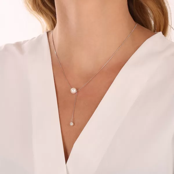 Strieborný náhrdelník s shell perličkami 12103.1