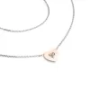Náhrdelník srdca s diamantom 10874-NH01-BCV-dia