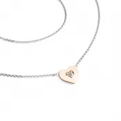 Náhrdelník srdca s diamantom 10874-NH01-BCV-dia