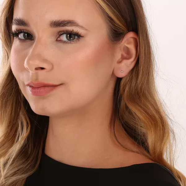 Strieborné náušnice mini gulička 61052