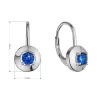 Strieborné náušnice s modrým zirkónom 11510.3 blue