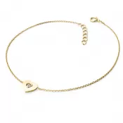 Náramek ze žlutého zlata 585/1000 s přírodním diamantem 0,045ct, 10874-NR02-ZL-DIA