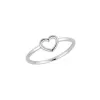 Strieborný prsteň srdiečko 65017