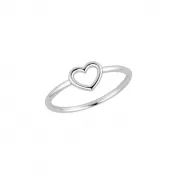 Strieborný prsteň srdiečko 65017