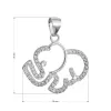 Strieborný prívesok slon so zirkónmi 14038.1 crystal