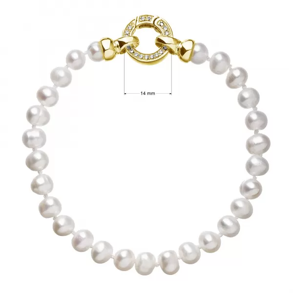 Pearl Bracelet vyrobený z skutočných perly z rieky White 23001.1