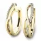 Náušnice zo žltého zlata 585/1000, prírodné diamanty 0.140ct, G/SI, 10987-ZL-DIA