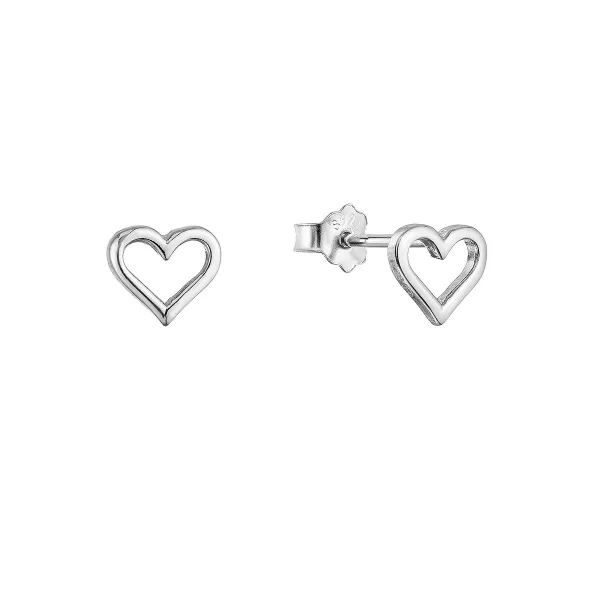 Strieborné náušnice malé srdiečka 61036