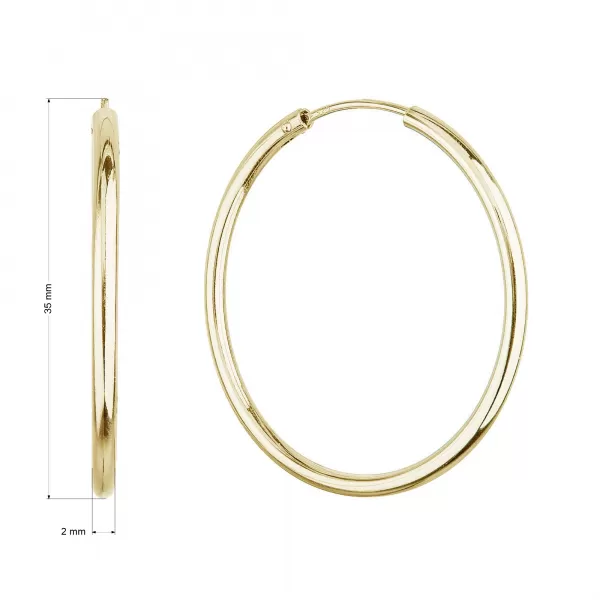 Pozlátené strieborné náušnice kruhy 61005