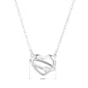 Strieborný náhrdelník srdca so srdiečkom zo zirkónu 12099.1 crystal