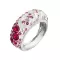 Strieborný prsteň s kryštálmi Swarovski mix farieb červená 35031.3