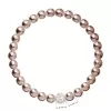 Perlový náramok hnedý s Preciosa kryštálmi 33115.3