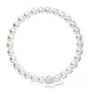 Perlový náramok biely s Preciosa kryštálmi 33115.1