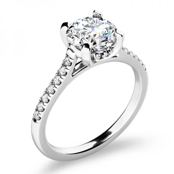 Zásnubný prsteň biele zlato 585/1000 prírodný diamant 1.10 ct ZP-10962-B-DIA