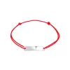 Textilný náramok červený so striebornou ozdobou 13055.3 red
