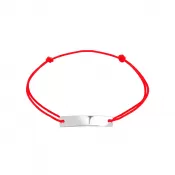 Textilný náramok červený so striebornou ozdobou 13055.3 red