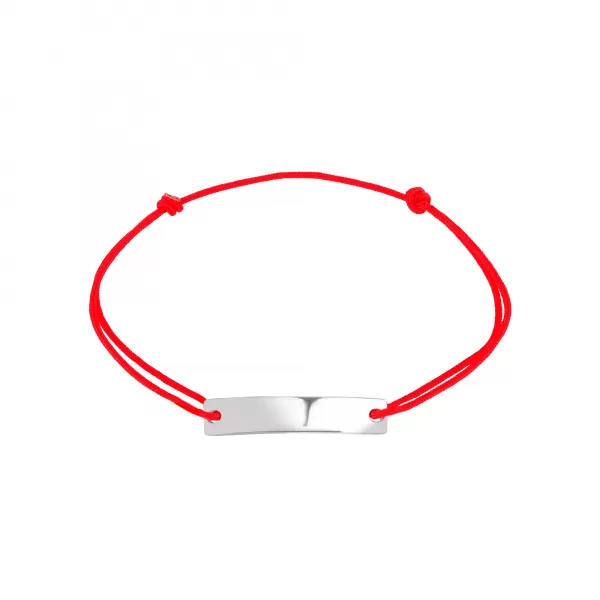 Textilný náramok červený so striebornou ozdobou 13055.3 red