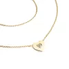 Náhrdelník srdca s diamantom 10874-NH01-ZL-dia