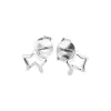 Strieborné náušnice hviezdičky 61050