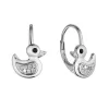 Strieborné náušnice kačičky so zirkónmi 11499.1 crystal