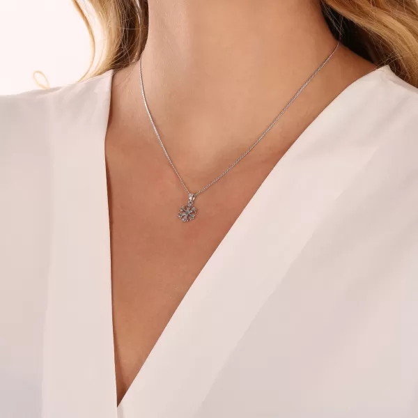 Strieborný prívesok snehová vločka 64020