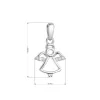 Strieborný prívesok malý anjelik so zirkónmi biely 14030.1