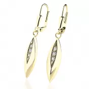 Zlaté visiace náušnice s diamantmi 10974-ZL-DIA