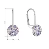 Strieborné náušnice visiace s kryštálmi Swarovski fialové malé 31321.3 violet