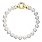 Perlový náramok z pravých riečnych perál biely 23003.1