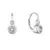 Strieborné náušnice visiace so zirkónmi bielej 11453.1