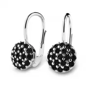 Diamantové náušnice vyrobené z bieleho zlata 10955-B-Black