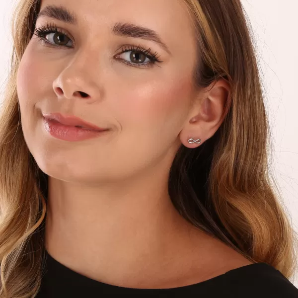 Strieborné náušnice nekonečno 61048