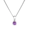 Strieborný náhrdelník s pravým minerálnym kameňom Purpurová 12078.3 Ametyst