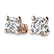 Dámske náušnice ružové zlato 585/1000 prírodný diamant 0,52 ct G/SI 10828-410-NS-CV-DIA