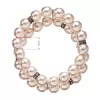 Perlový náramok dvojradový ružový 33065.3 rose